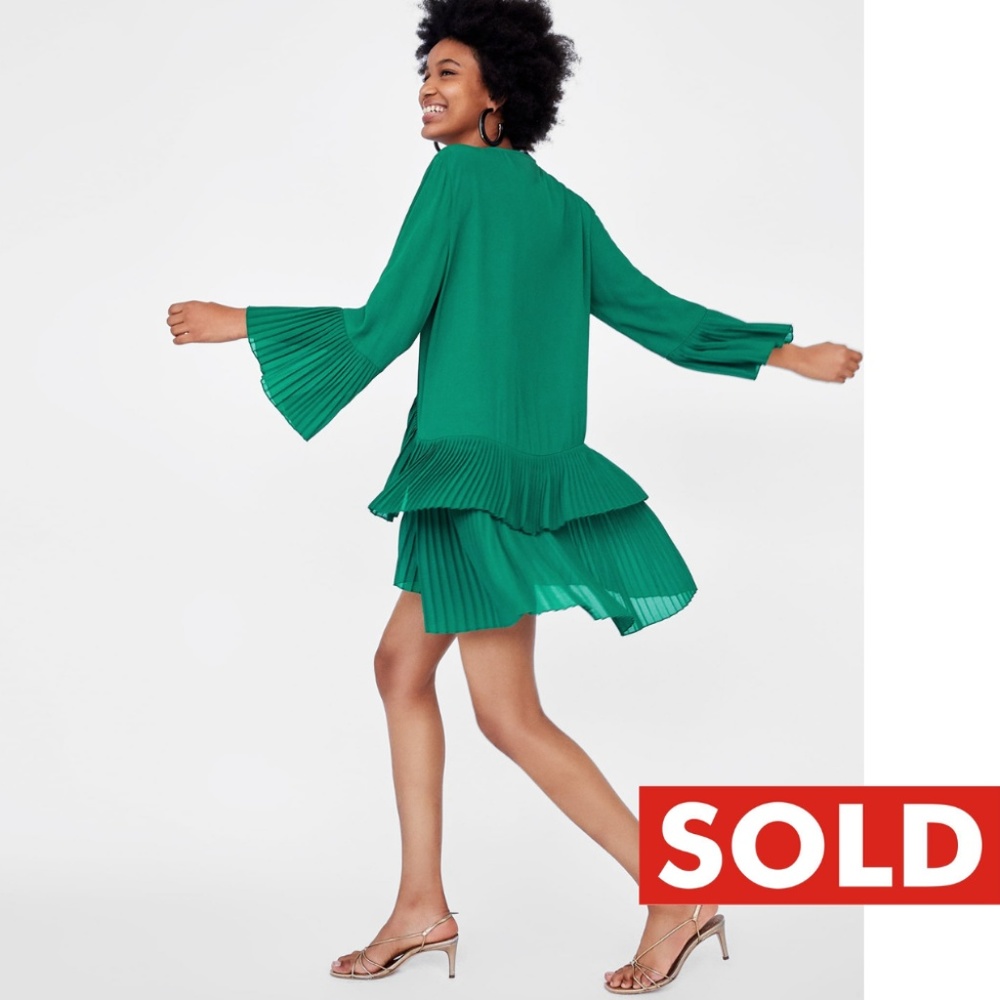 SOLDGREEN BLOUSE- DRESS  from ZARA
